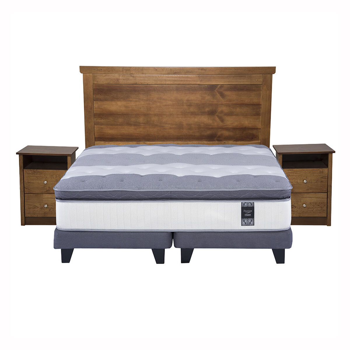 Cama Europea King Titanium New + Set Catania