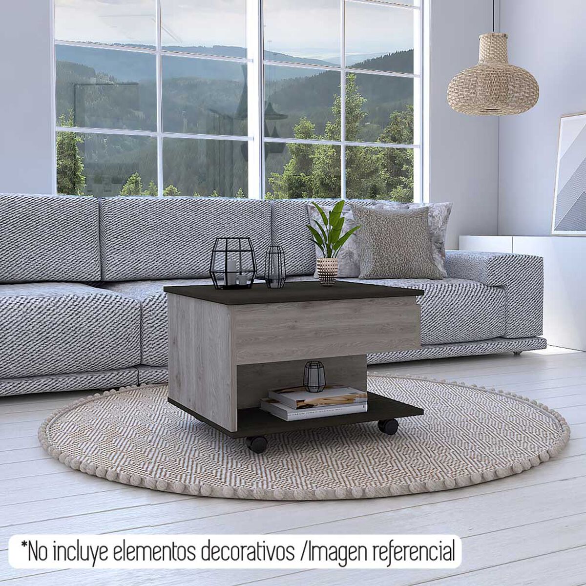 Mesa de Centro TuHome 5G-1 Ceniza Wengue