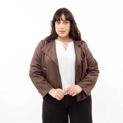 Chaqueta Suede Mujer Extralindas