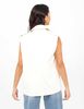 Chaqueta Biker Ecocuero Oversized Sin Mangas Mujer Icono