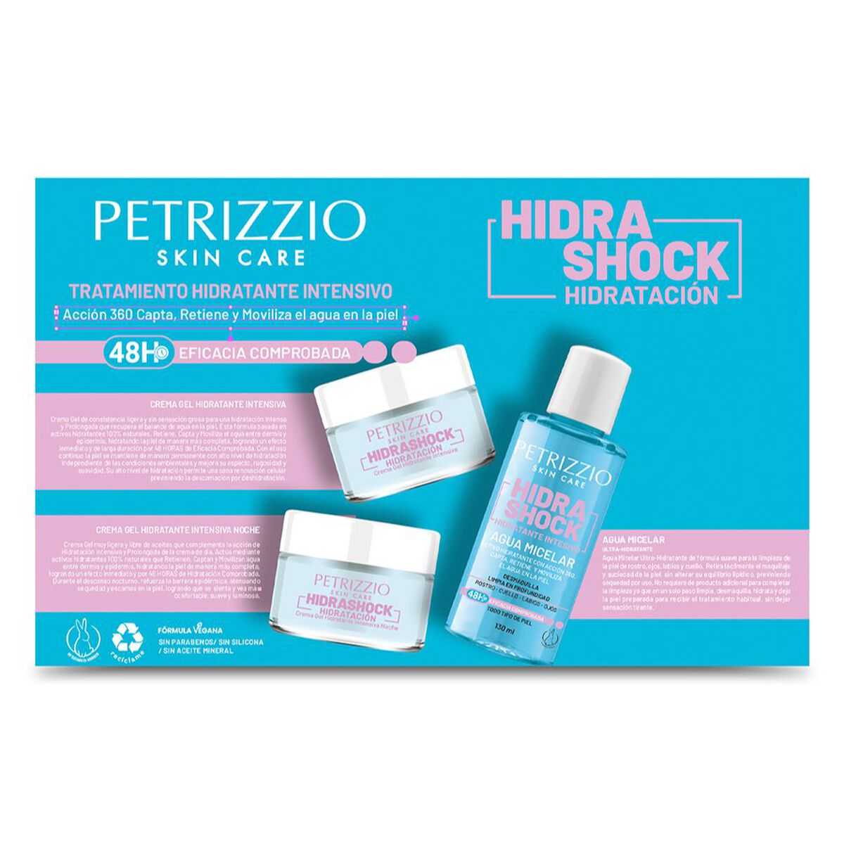 Set Hidratante Intensivo Día + Noche + Agua Micelar