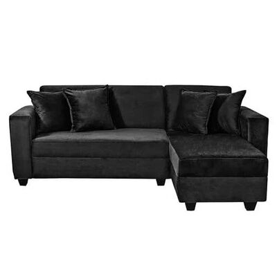 Sofá Seccional Diseño A&M Home Maite 3 Cuerpos Negro
