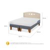 Cama Europea CIC Base Dividida 2 Plazas Excellence Plus + Respaldo Gales Alpino