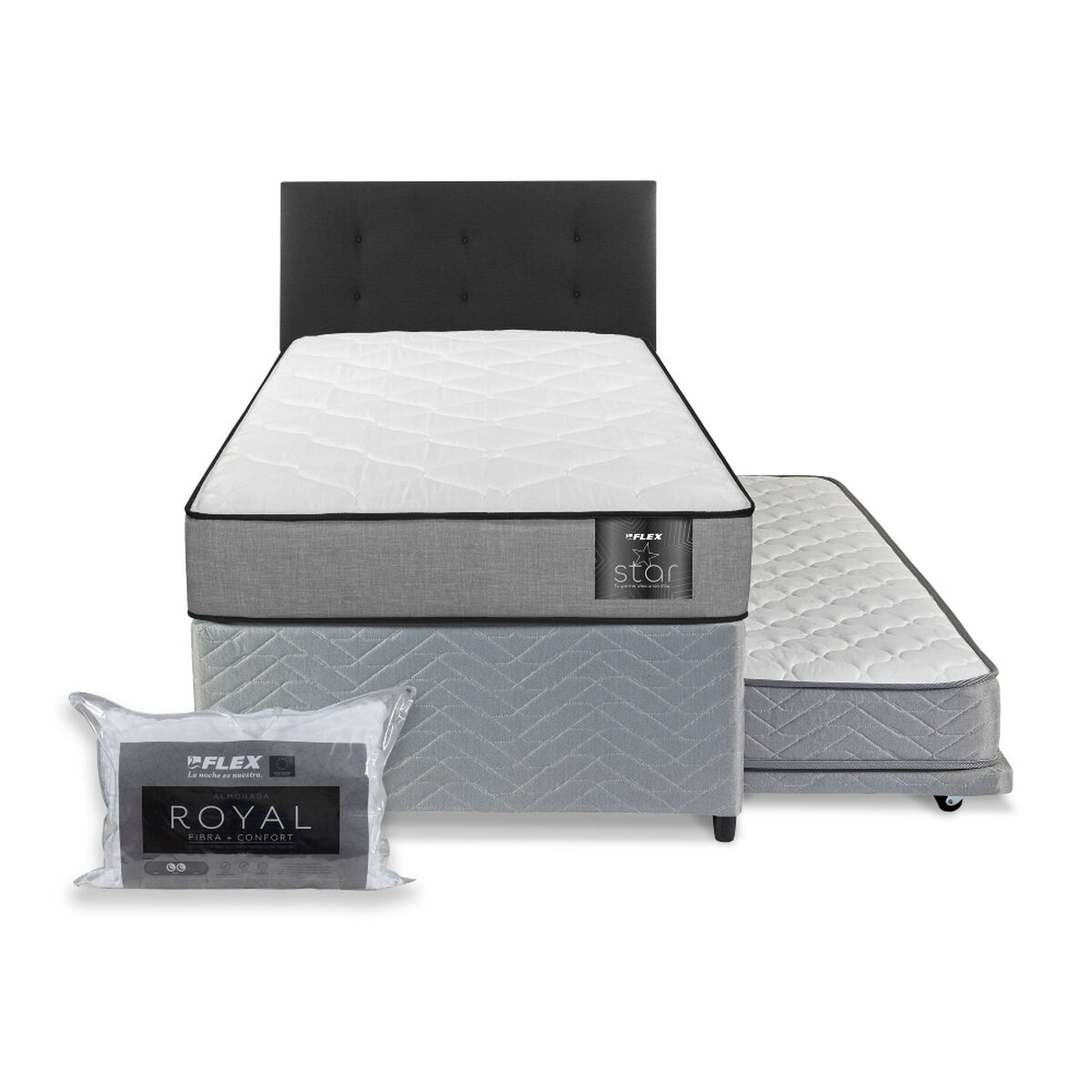 Divan Flex 1,5 Plazas Star + 1 Respaldo + 1 Almohada