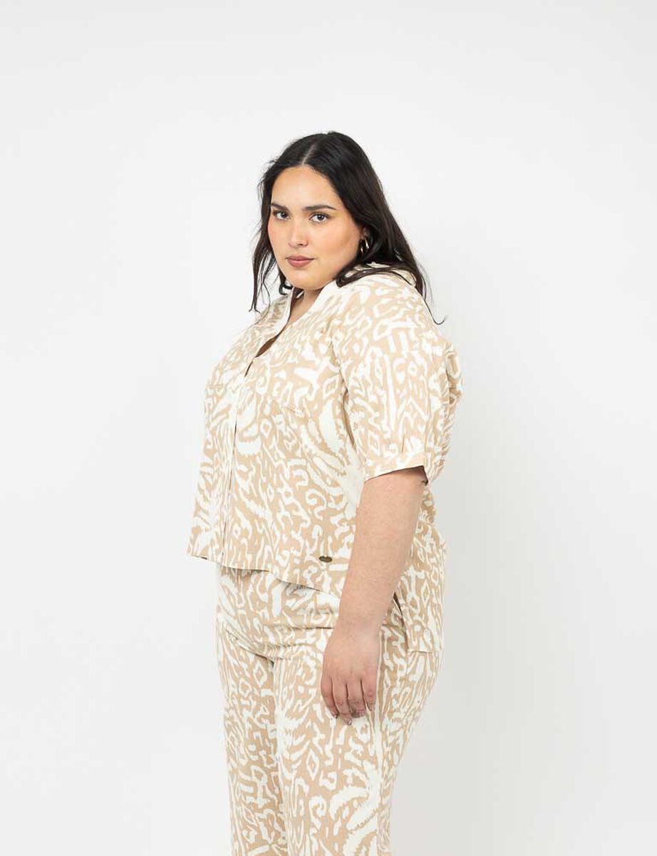 Blusa Botones Manga Corta Mujer Extralindas