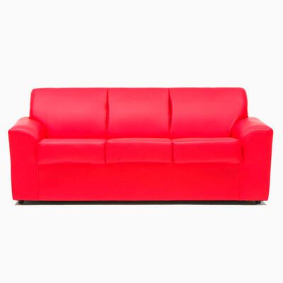 Sofá Cabsur Milan 3 Cuerpos PU Rojo
