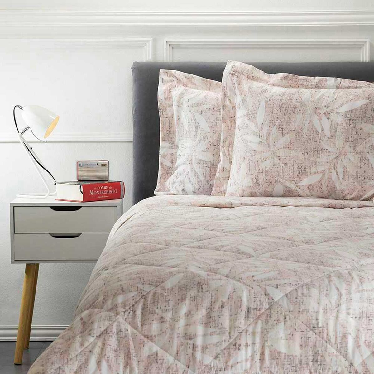 Plum&oacute;n Estampado Casanova 2 Plazas Leaves