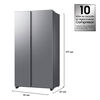 Refrigerador Side by Side Samsung RS40H53XDTZS 346 L