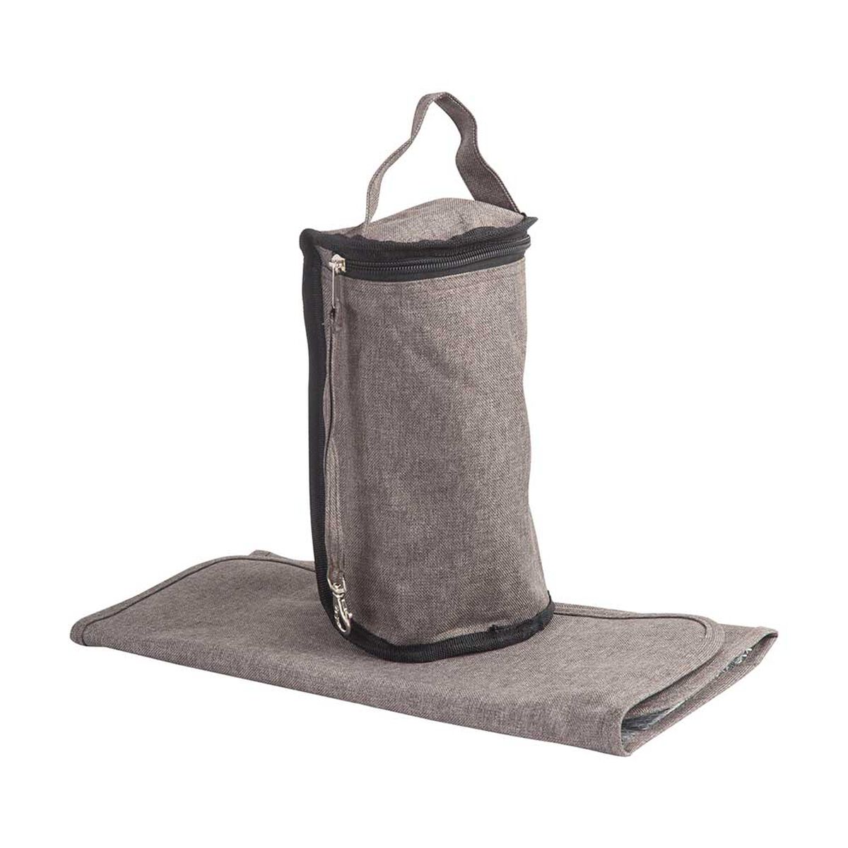 Bolso Maternal Con Porta Mamadera & Mudador Beige Bebesit