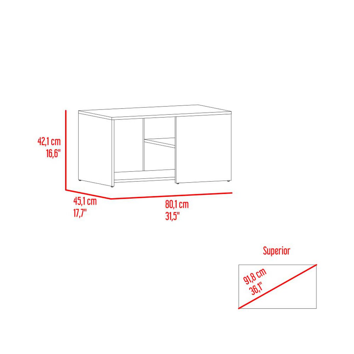 Mesa de Centro TuHome Adel Capri Fresno Europeo