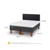 Cama Europea CIC Base Dividida 2 Plazas Ortopedic Advance + Respaldo Villarrica Negro