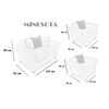 Juego de Living Elegant Detail Minesota Sofá 2 Cuerpos + Dos Sillones 1 Cuerpo Café