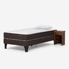Cama Europea Rosen 1,5 Plazas Ergo T + Velador Ferrara + Almohada Light Americana
