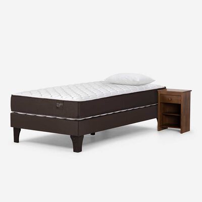 Imagen 2 del producto Cama Europea Rosen 1,5 Plazas Ergo T + Velador Ferrara + Almohada Light Americana