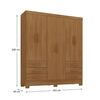 Closet Di Poretti Design Paris 6 Cajones 6 Puertas Caf&eacute; Claro