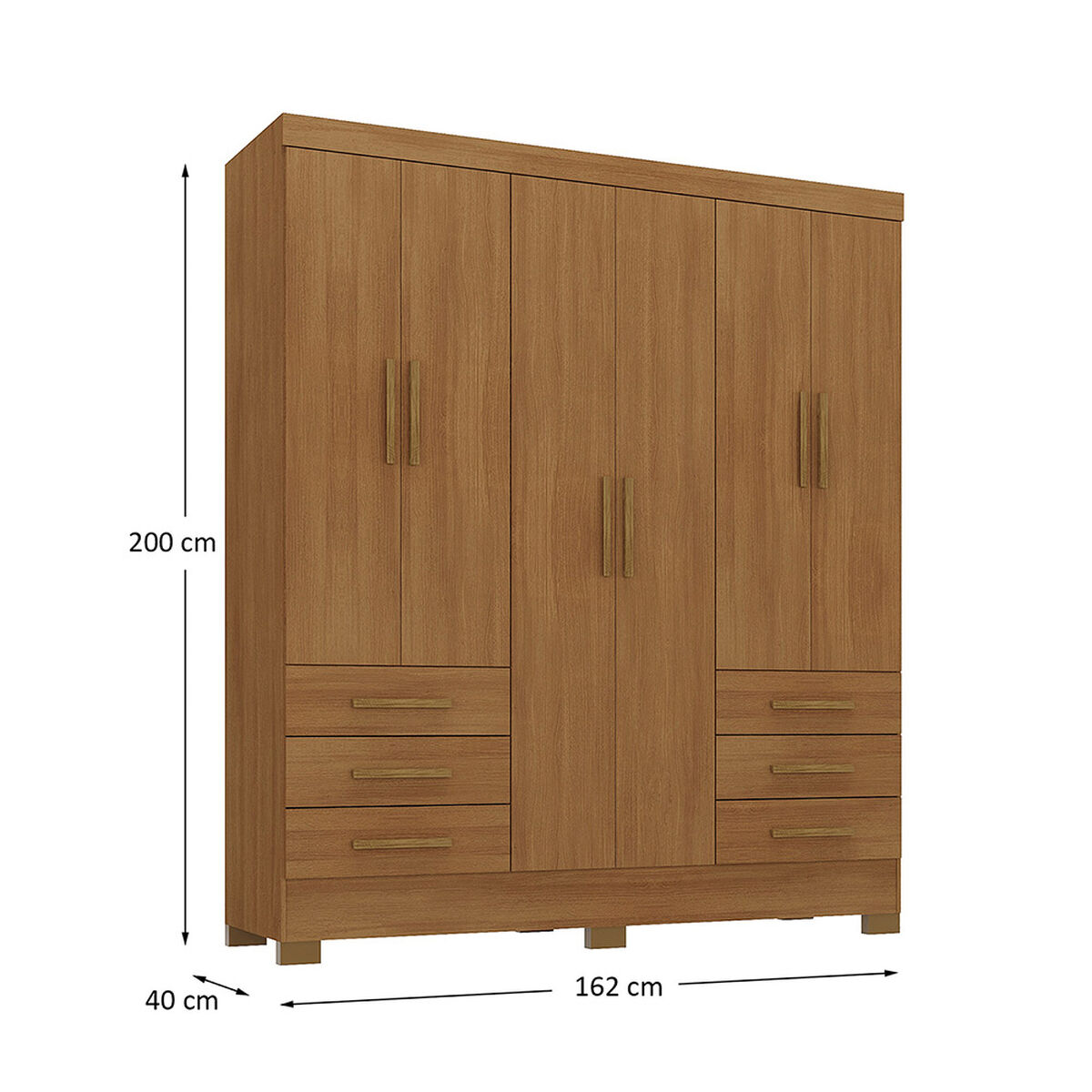 Closet Di Poretti Design Paris 6 Cajones 6 Puertas Caf&eacute; Claro