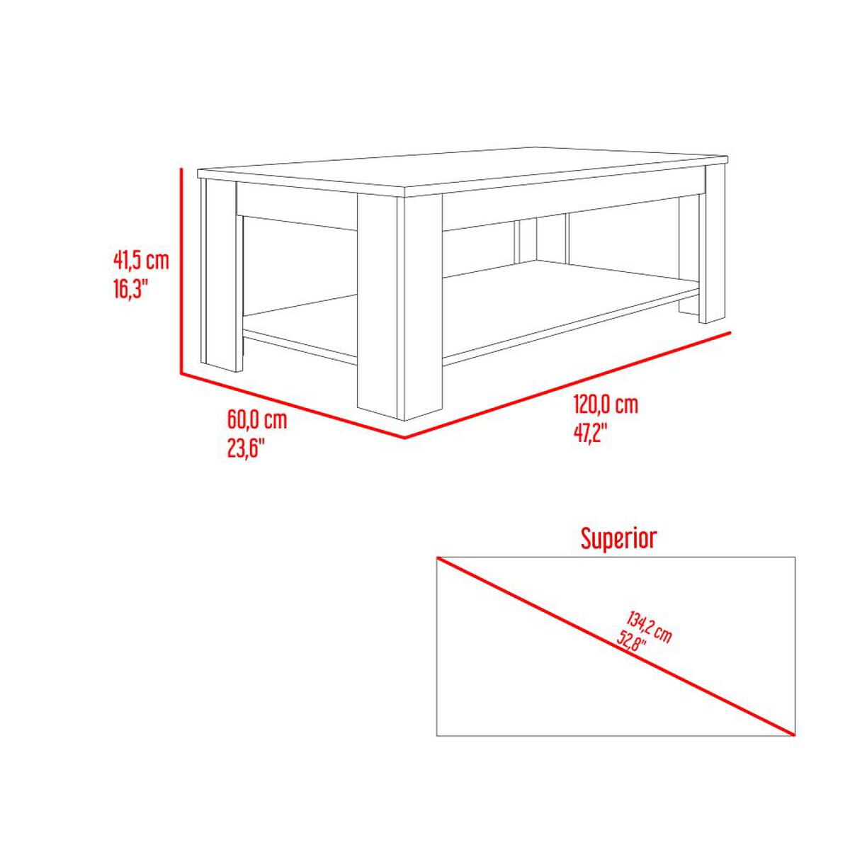 Mesa de Centro Tuhome Cecil Fresno y Wengue 