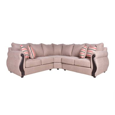 Sofá Seccional Jerk Home Sevilla 5 Cuerpos Beige