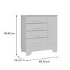 C&oacute;moda Di Poretti Design Catavento 4 Cajones 1 Puerta Blanco
