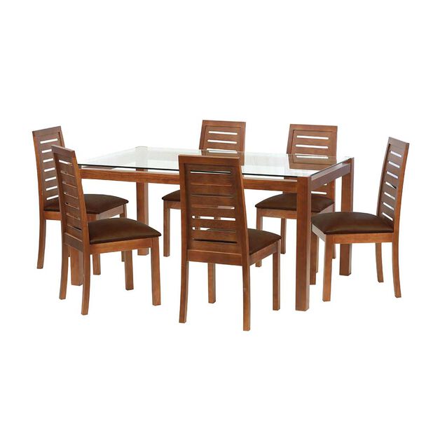 Juego de Comedor Latam Home Barcelona 6 Sillas Chocolate