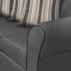 Sofá Innovamuebles Ducal Tela 3 Cuerpos Gris Oscuro