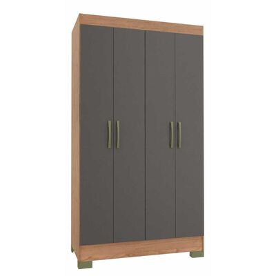 Imagen 1 del producto Clóset Vekkahome Roma 4 Puertas 1 Cajón Negro Café