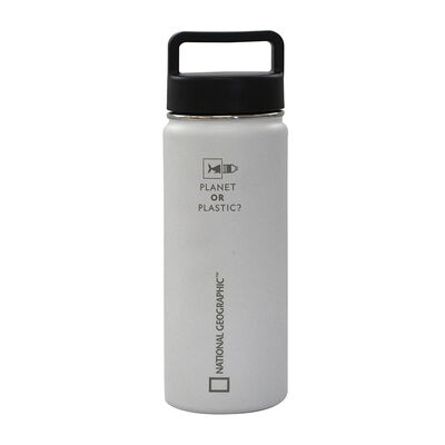 Botella Metálica National Geographic 500ml Blanco