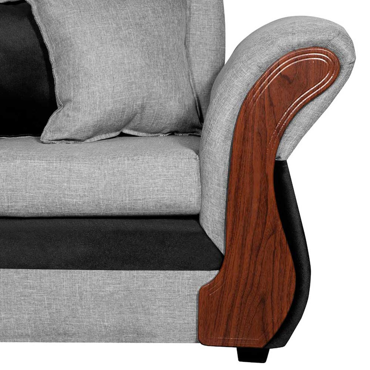 Sofá Seccional Diseño A&M Home Lucia Derecho 5 Cuerpos Gris