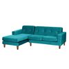 Sofá Seccional Izquierdo Latam Home Salermo Tela Velvet 3 Cuerpos Turquesa