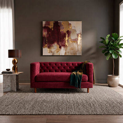 Sof&aacute; Tela Velvet Latam Home Brescia 2 Cuerpos