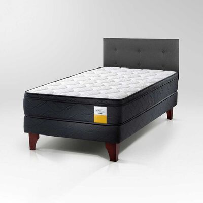 Cama Europea Drimkip 1,5 Plazas Eurotop + Respaldo Royal