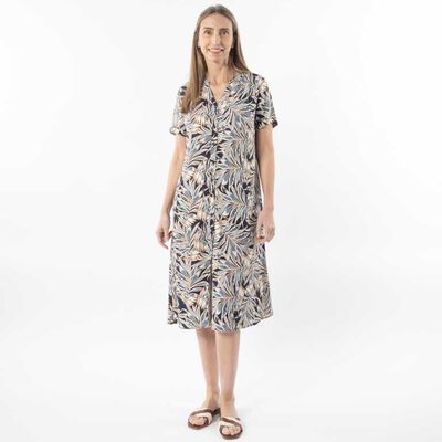 Vestido Midi Manga Corta Mujer Portman Club