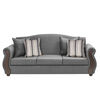 Juego de Living Innovamuebles New Bugambilia Sofá 3 Cuerpos + Dos Sillones 1 Cuerpo Gris Claro