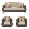 Juego de Living Innovamuebles New Bugambilia Sofá 3 Cuerpos + Dos Sillones 1 Cuerpo Beige