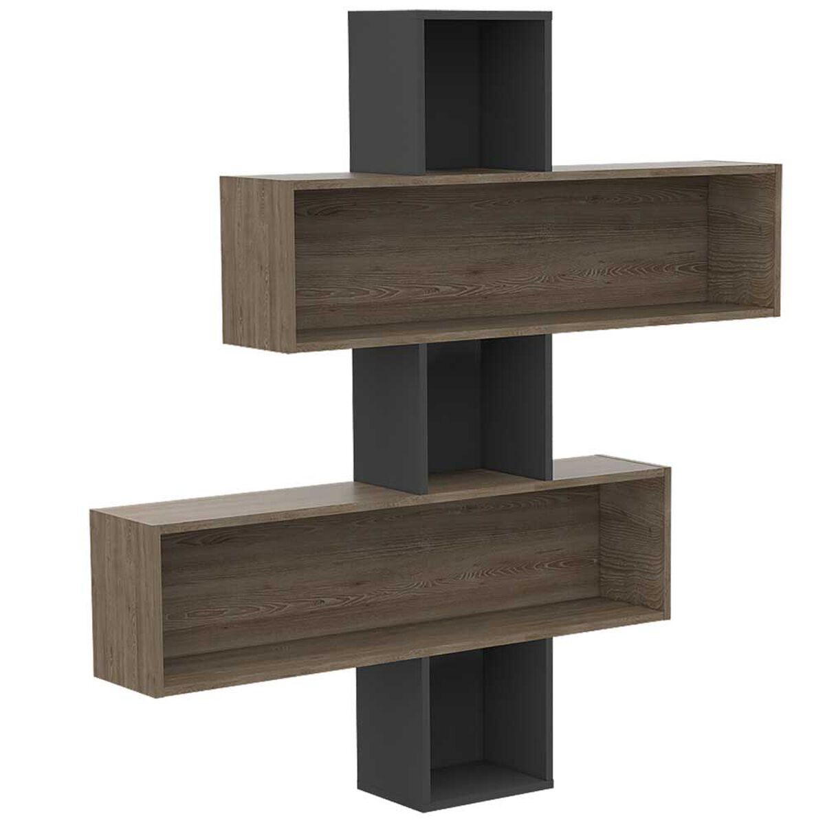 Combo Escritorio + Repisa Wall TuHome Bilbao Miel Plomo