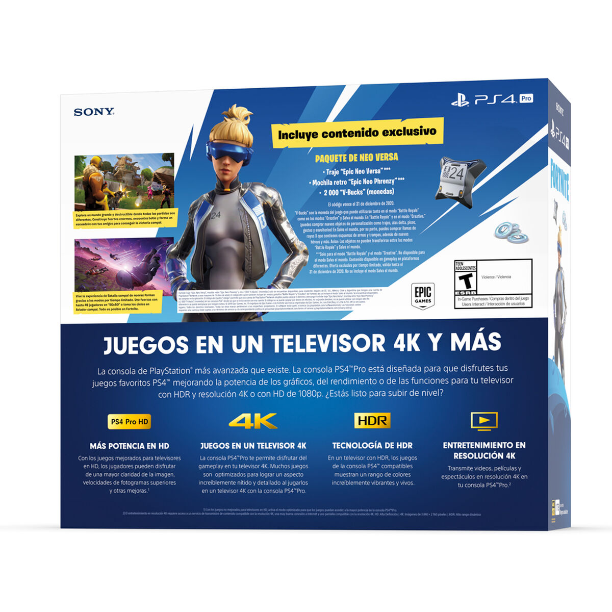 Consola Sony PS4 1TB + Control Dualshock4 + Cupón Fortnite Neo Versa
