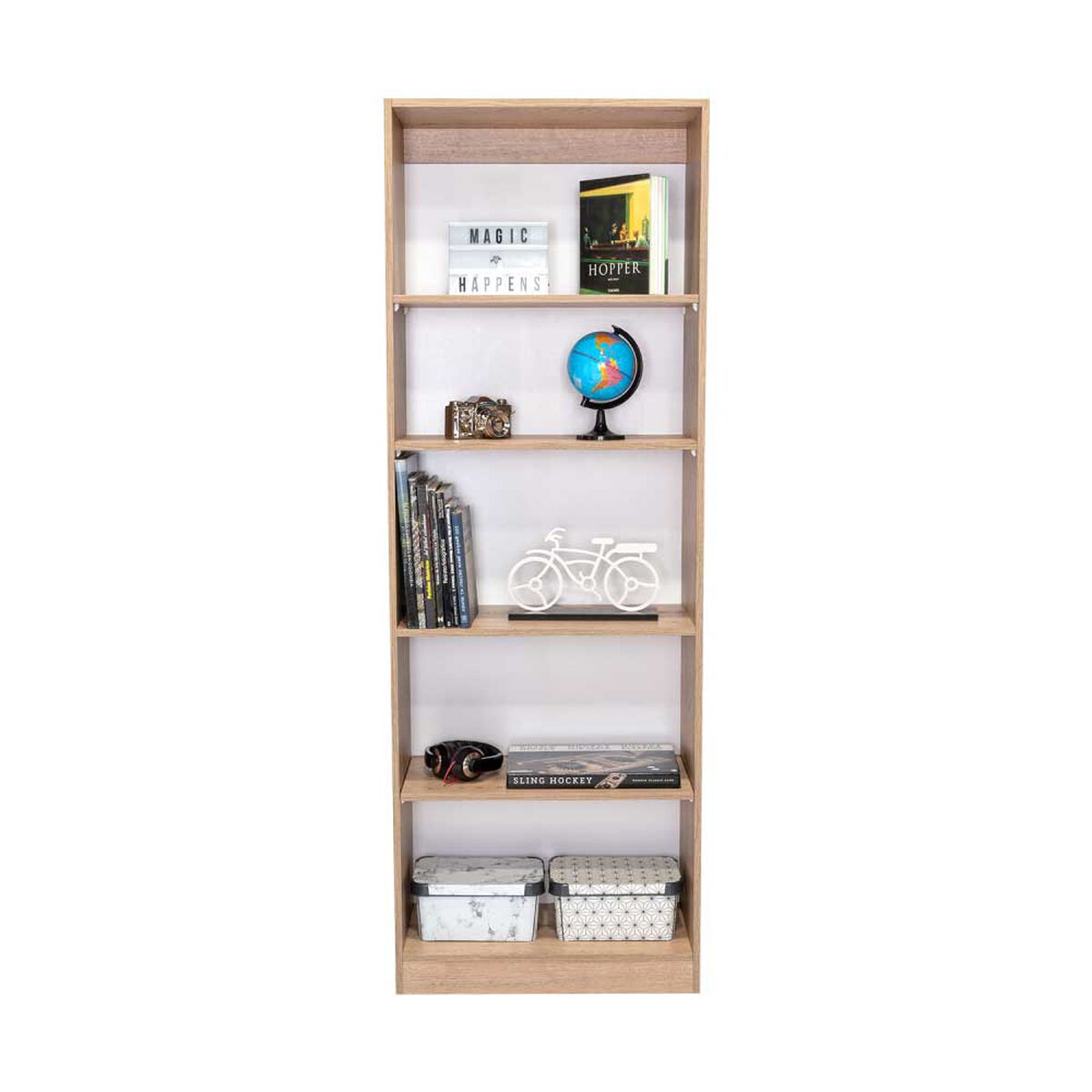 Estante TuHome Home E3 Macadamia Cart&oacute;n Blanco