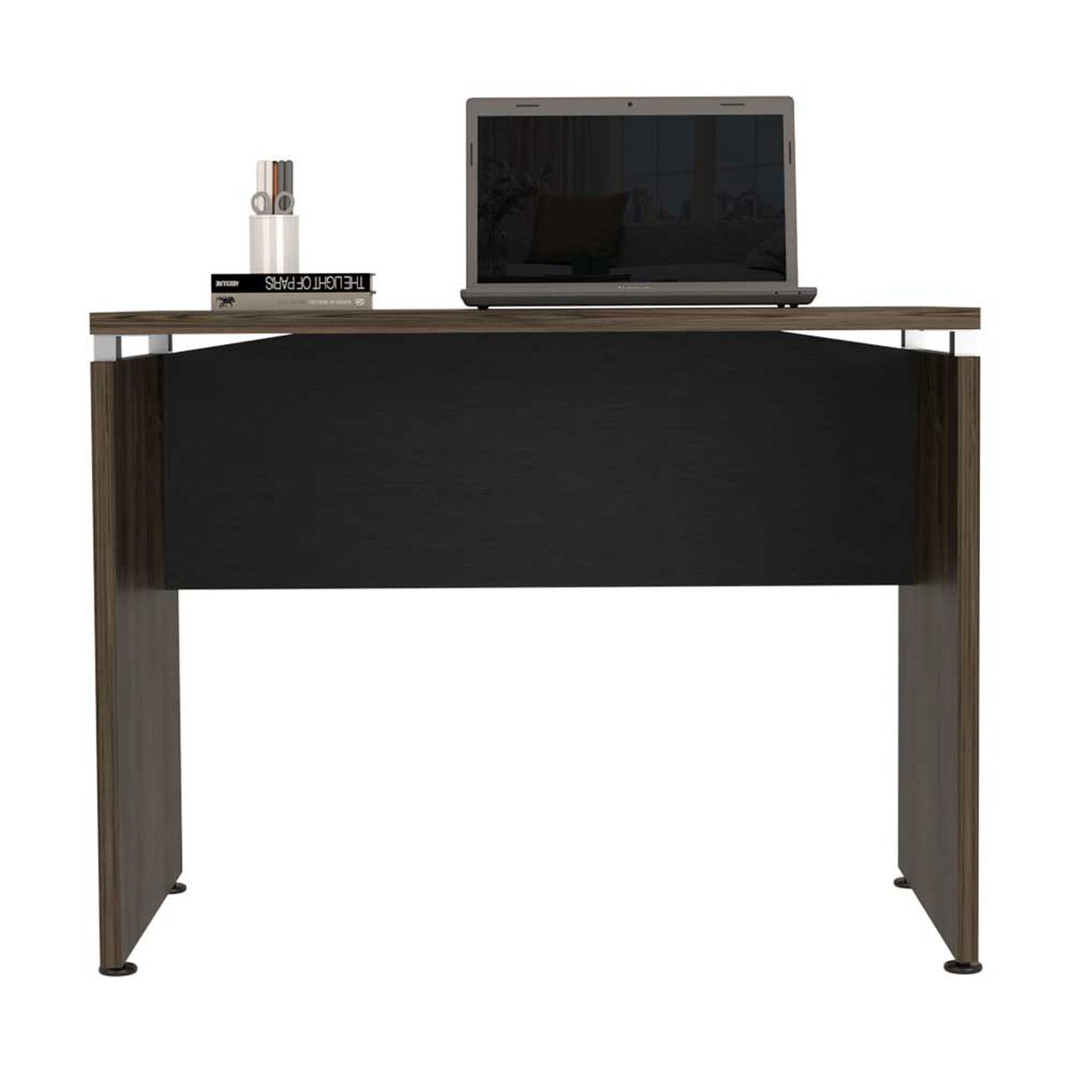 Escritorio Recto TuHome Home Office Negro Soft Coñac