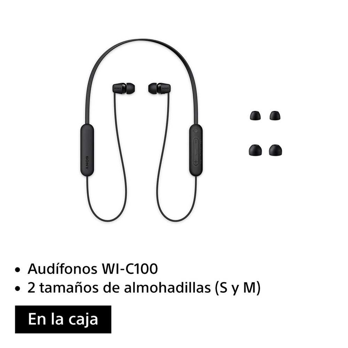 Audífonos Bluetooth In Ear SONY WI-C100/BZUC Negro