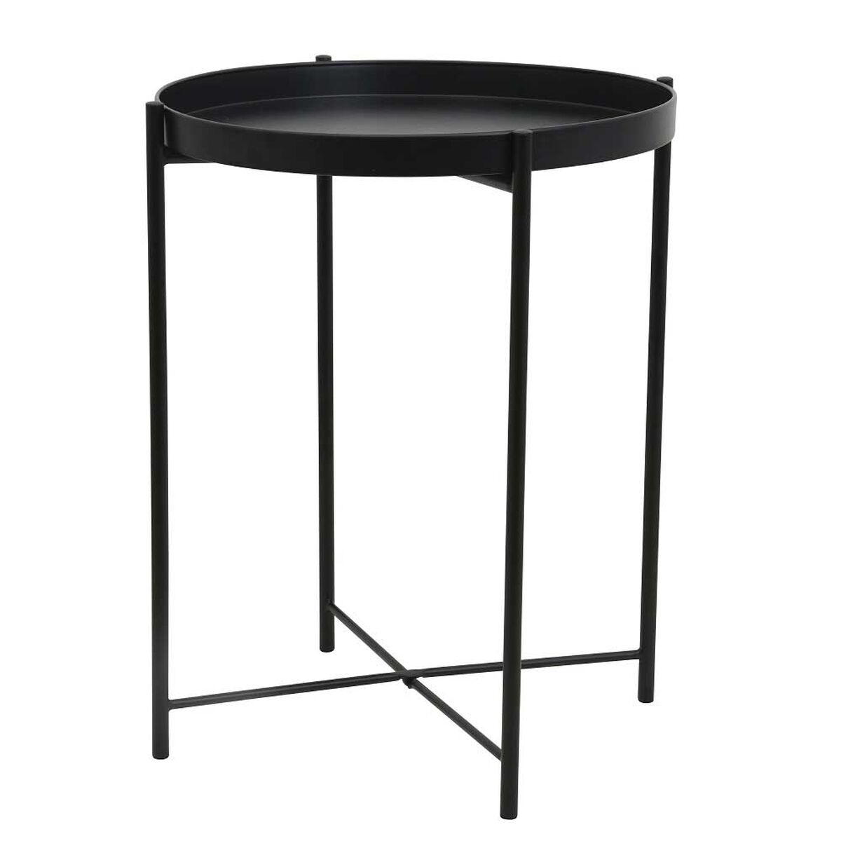 Mesa Lateral Day Circular Metal Negro