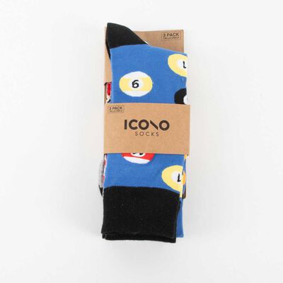 Imagen 1 del producto Pack 3 Calcetines Hombre Icono Azul-Oscur