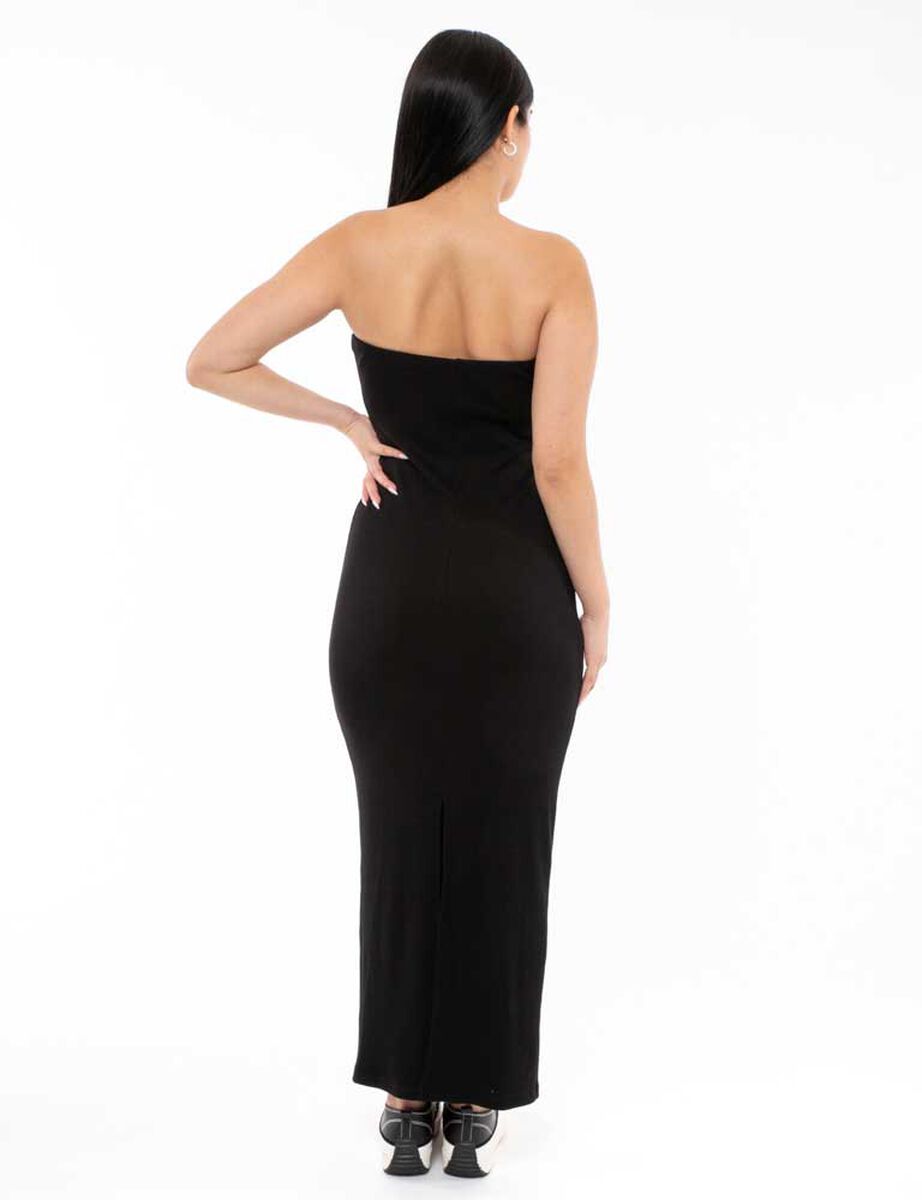 Vestido Liso Largo Straple Mujer Icono Abc