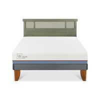 Cama Europea CIC 2 Plazas Excellence Plus + Respaldo Dublin Olivo