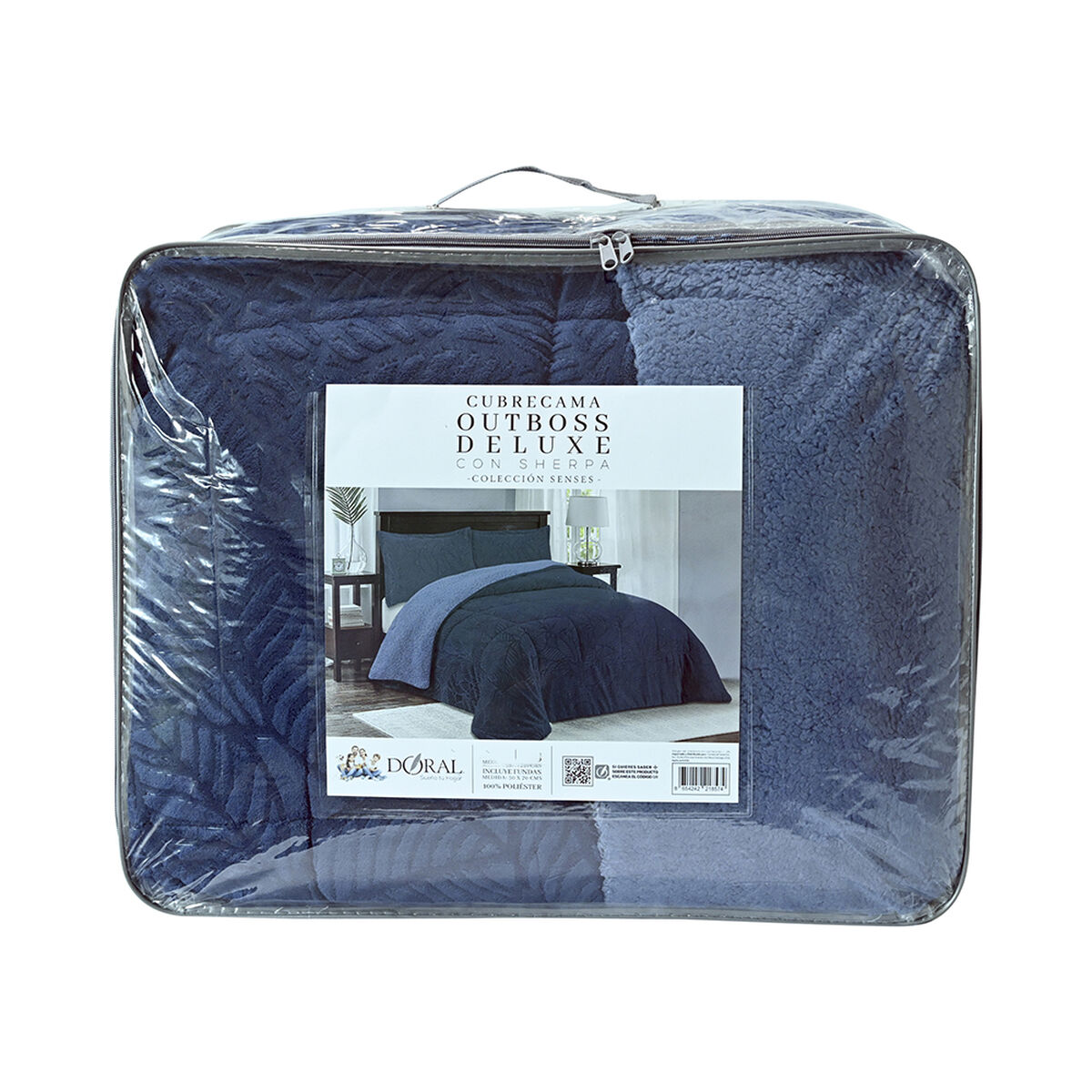 Cubrecama Doral 2 Plazas Azul Outboss Sherpa