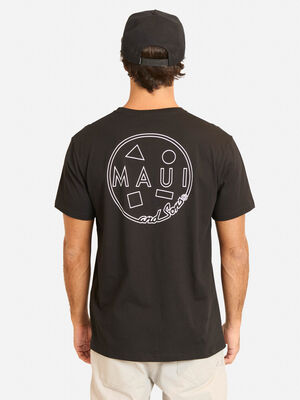 Imagen 2 del producto Polera Con Estampado Manga Corta Hombre Maui And Sons Negro