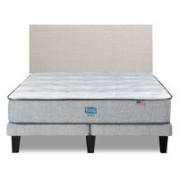 Cama Europea Simmons 2 Plazas Dreamer 190 Cm + Respaldo Praga Arena