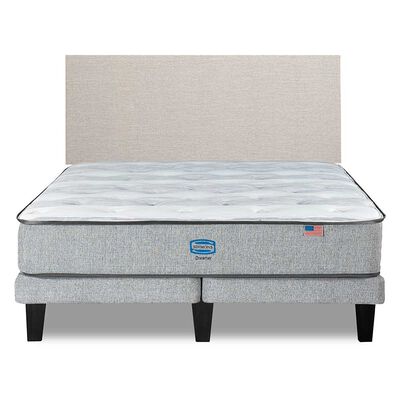 Imagen 1 del producto Cama Europea Simmons 2 Plazas Dreamer 190 Cm + Respaldo Praga Arena