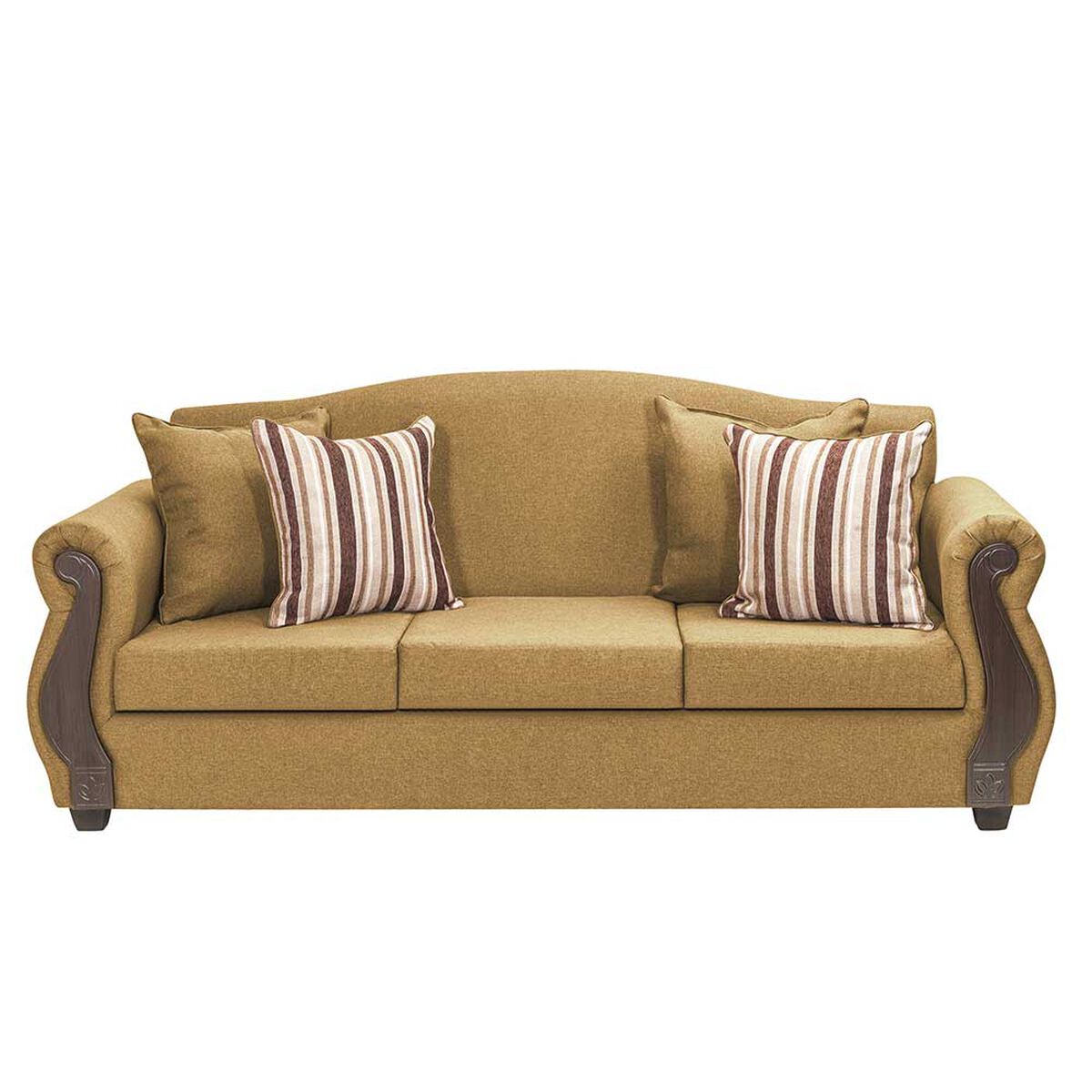 Juego de Living Innovamuebles New Bugambilia Sofá 3 Cuerpos + Dos Sillones 1 Cuerpo Oro