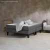 Cama Europea Celta Base Dividida 2 Plazas Alba White + Respaldo + 2 Veladores