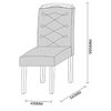 Juego de Comedor Jdo & Design Caroline Celeste 6 Sillas 
